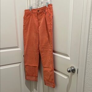 Carve Designs Cropped Carson Cord Coral Pants